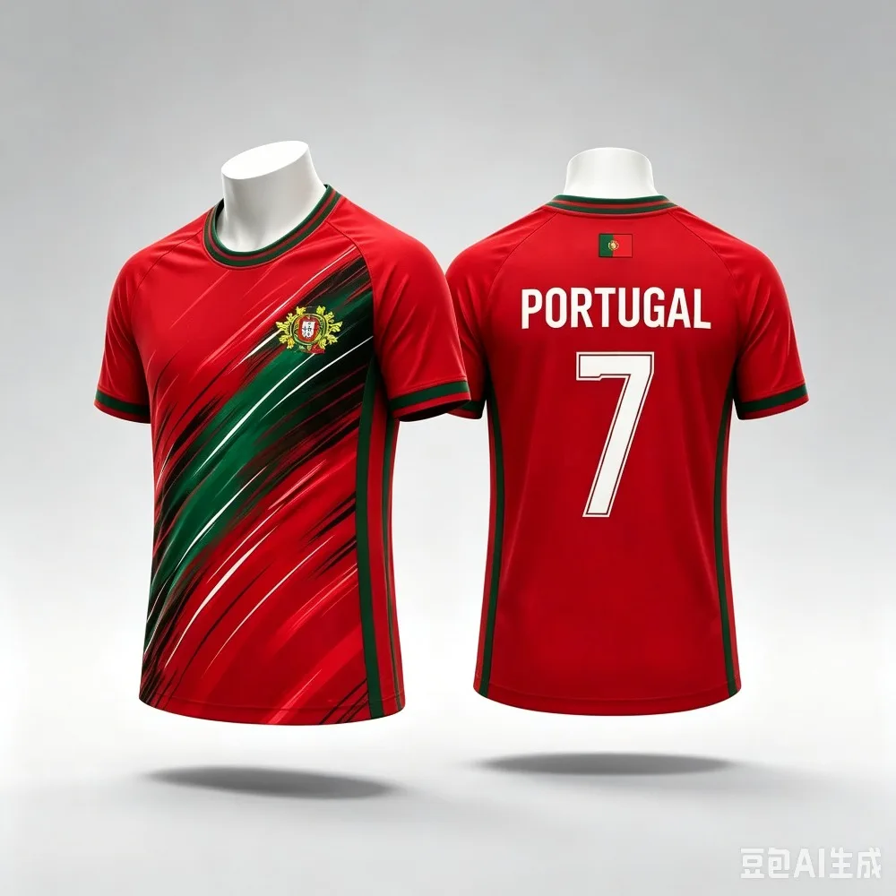 Summer Men Portugal Soccer Football Jersey T-shirt Tops Casu
