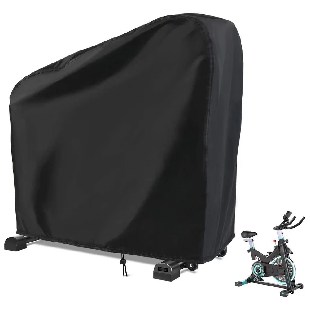 210D Oxford Dust Cover For Watertight For Spin Bike Treadmill Gym Equipment Protective Case Black Adjustable For Fit Home