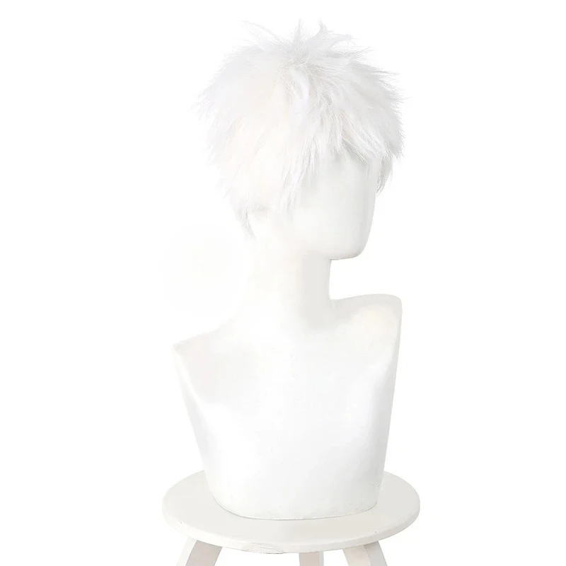 Perruque de Cosplay Anime The Summer Hikaru Died Hikaru Indou, cheveux courts blancs, fête d'halloween pour femmes et hommes, accessoires de jeu de rôle de carnaval