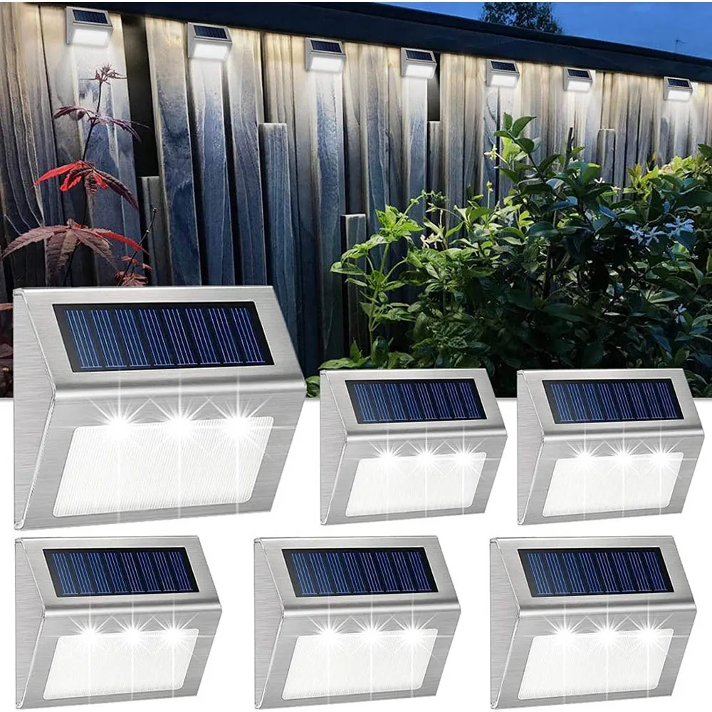 Solar leuchten im Freien für Deck wasserdichte Solar Garten leuchten dekorative Außen lampe für Gehweg Zaun pfosten Hinterhofs chritt