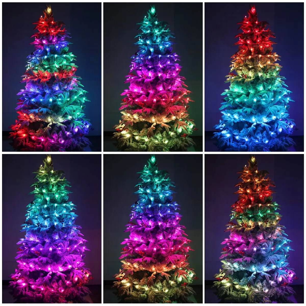 5/10M Usb Kerstboom Lichtslingers Met Slimme Bluetooth App Afstandsbediening 2023 Kerstboom Decor Voor Thuis Nieuwjaar 2024