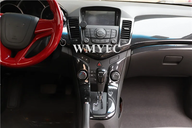 Car Central Console Frame Cover Stickers ABS for Chevrolet Cruze 2009-2013 2015 Accessory Gear Shift Knob Center Console Panel