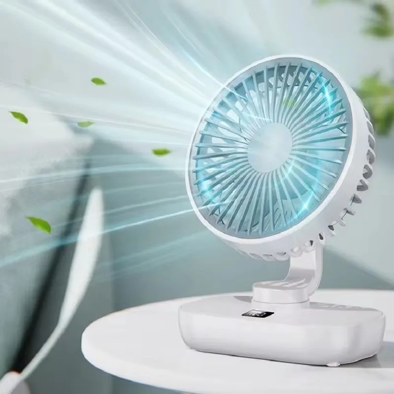 Multifunctional Electric Fan USB Charging Quiet Desktop Electric Fan with Shake Head Function Small Cooling Ventilador Fans