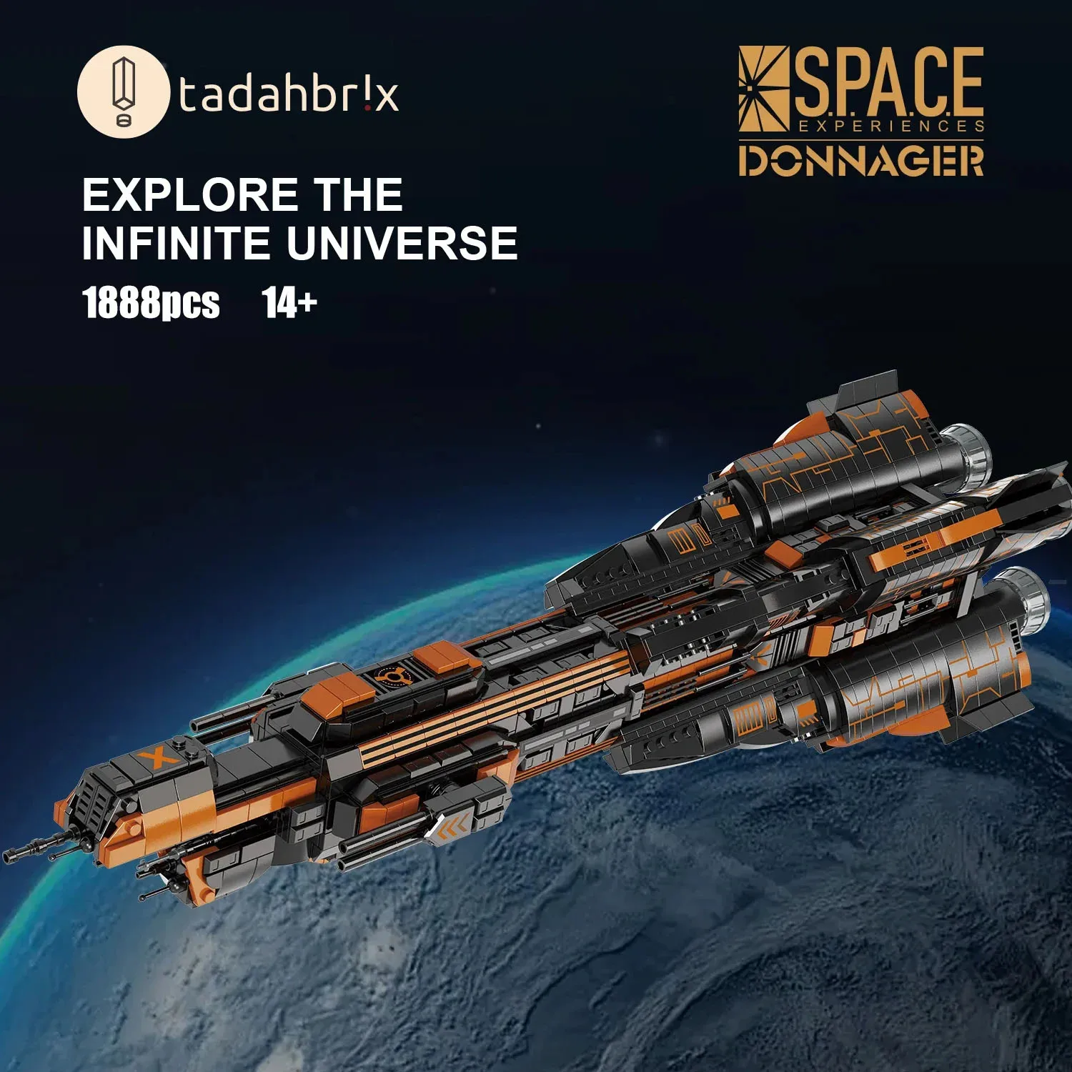 

1888PCS Space Battleship Building Blocks Spaceship Fighter MOC Model Bricks Kits Desktop Decoration Kids Diy Toys Holiday Gifts