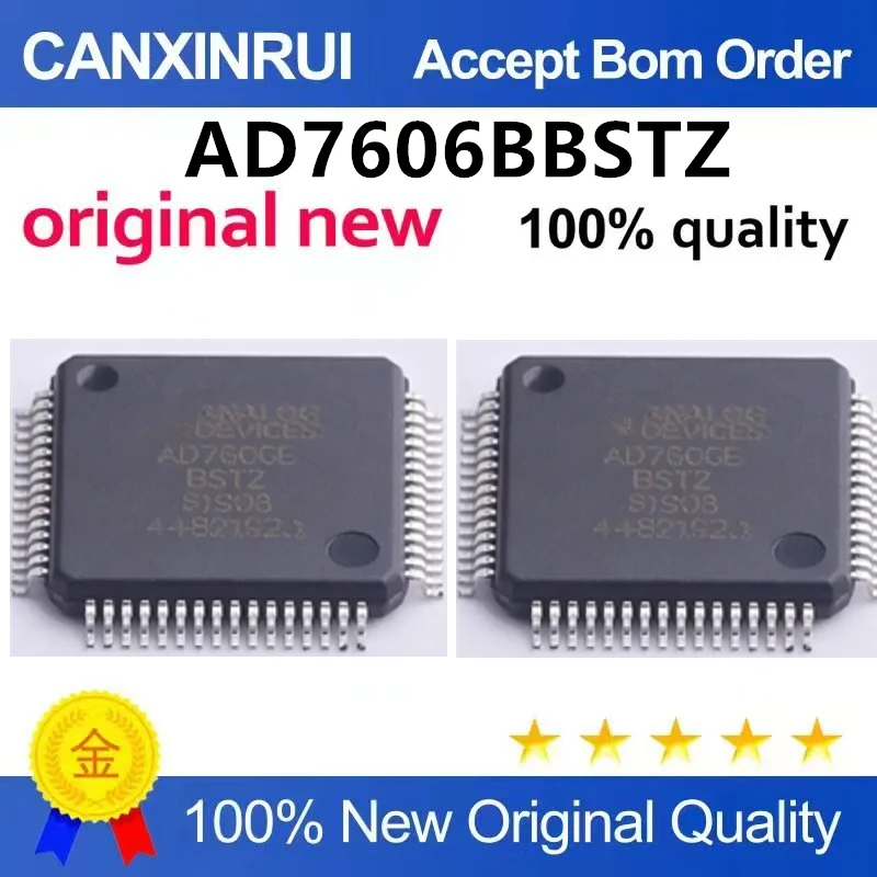 （5pcs-10pcs）Original brand new AD7606BSTZ LQFP64 8-channel DAS with built-in 16 bit synchronous sampling ADC chip