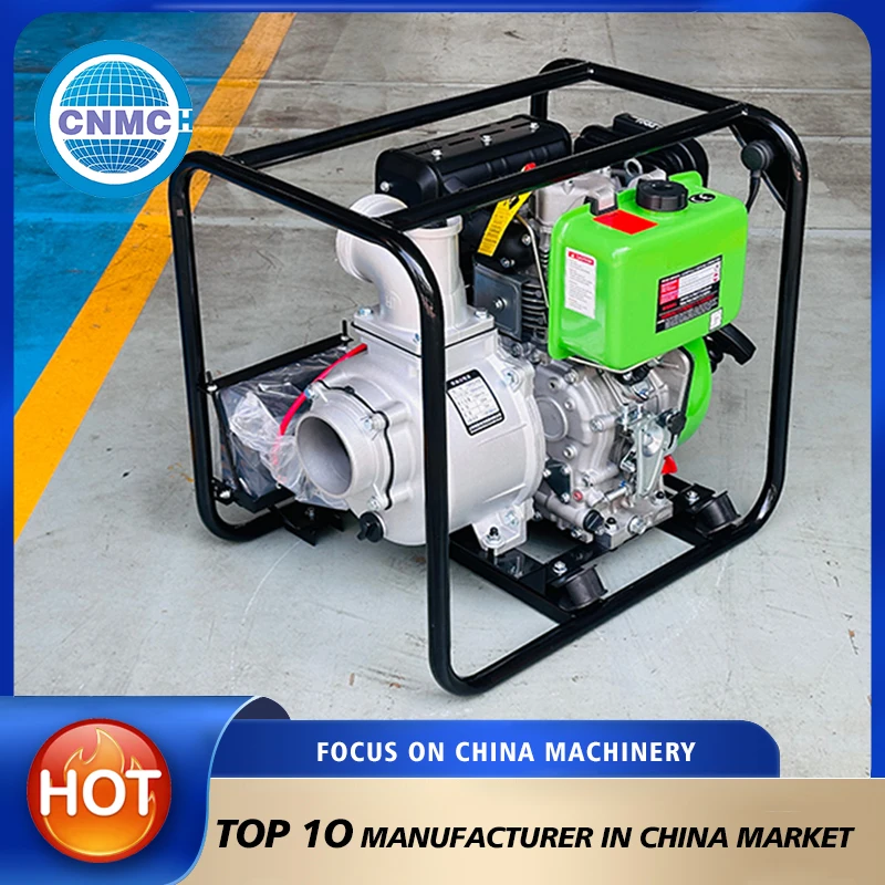 High Quality Portable 4 Inch Diesel Water Pump 25m Lift Self-priming Centrifugal Pump 456CC for Large Farm Irrigation Use