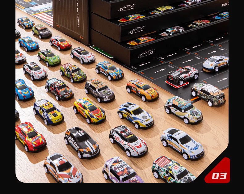 Geschenkbox-Version: 48-teiliges Legierungsauto-Set, Kinderspielzeugauto, Blechauto, Rennmodell, Klassisches Automodell, Weihnachtsgeschenk – Detail 4
