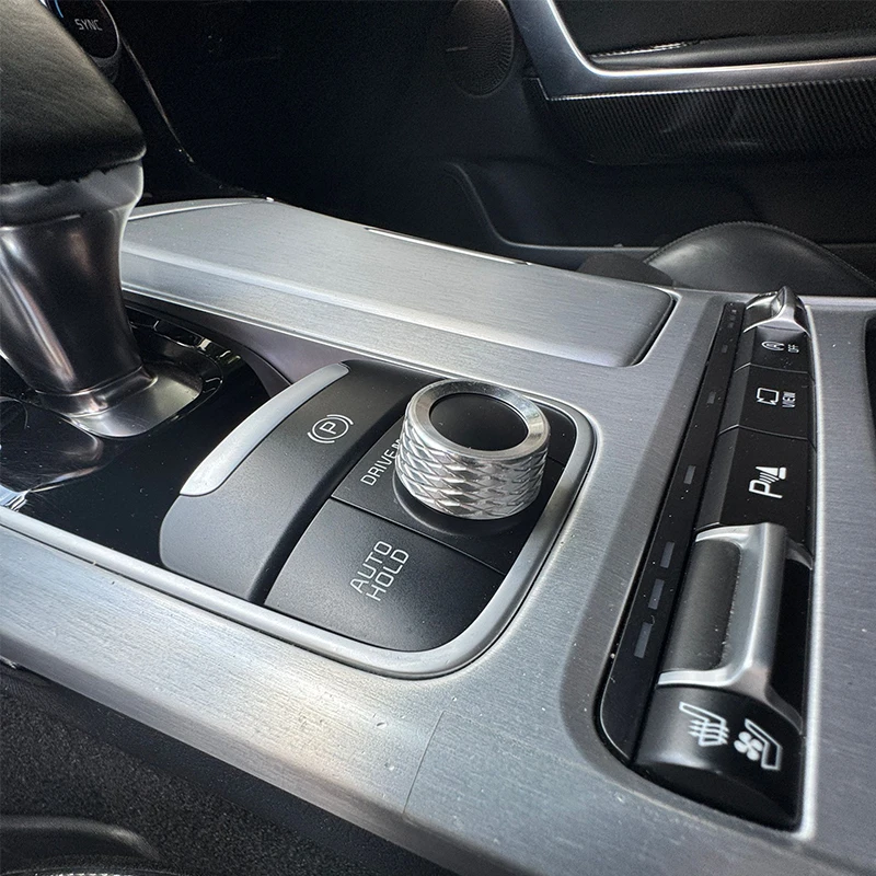 for Kia Stinger CK 2018 2019 2020 2021 2022 2023 Aluminum alloy material for the decorative ring of the central control knob