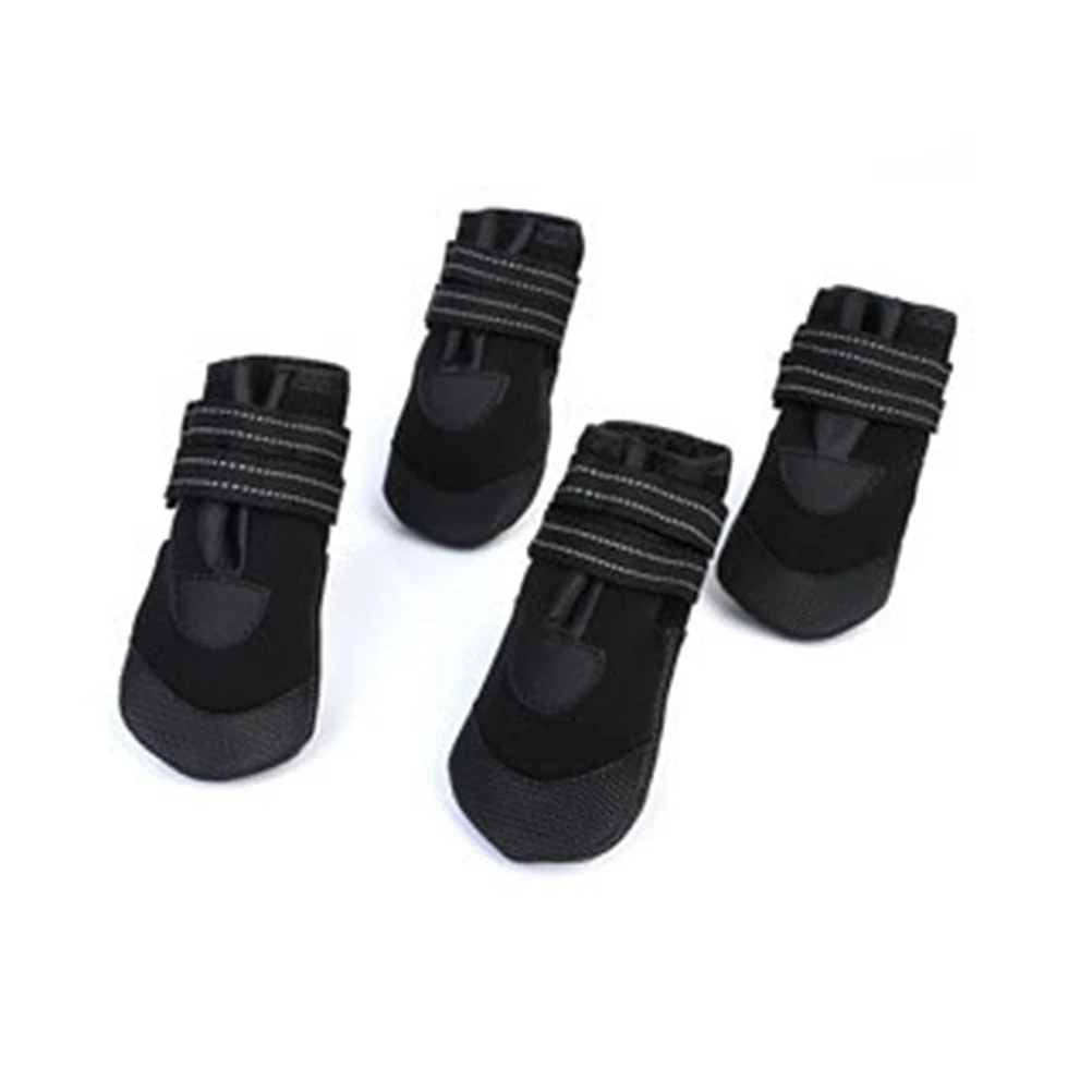 

4 Pcs Pet Luminous Waterproof Shoes Dog Foot Covers Short Boots Rubber Booties Small for Dogs Rain Snow
