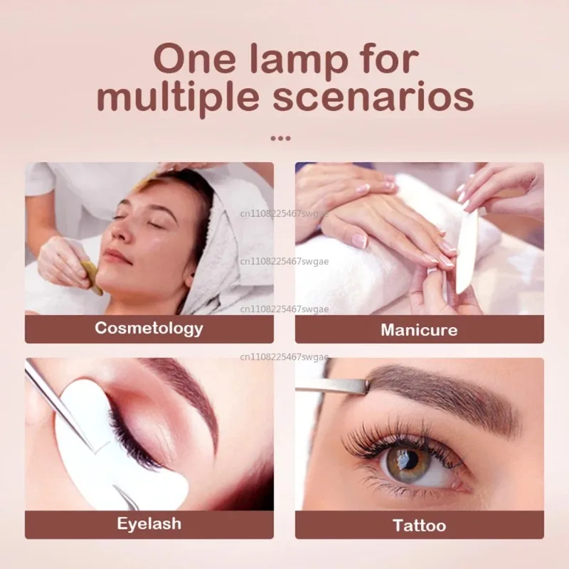 Ring Lamp for Beauty Facials Skincare Tattoo Eyebrows Filming VHalf Moon LED Lights Lamp Lash Temperature 3200K-5600K Floor LED view 3
