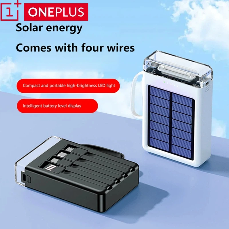 ONEPLUS Solar Power Bank 120W Super Fast Charging High Capacity Digital Display Spare Battery For iPhone Samsung Huawei 2026
