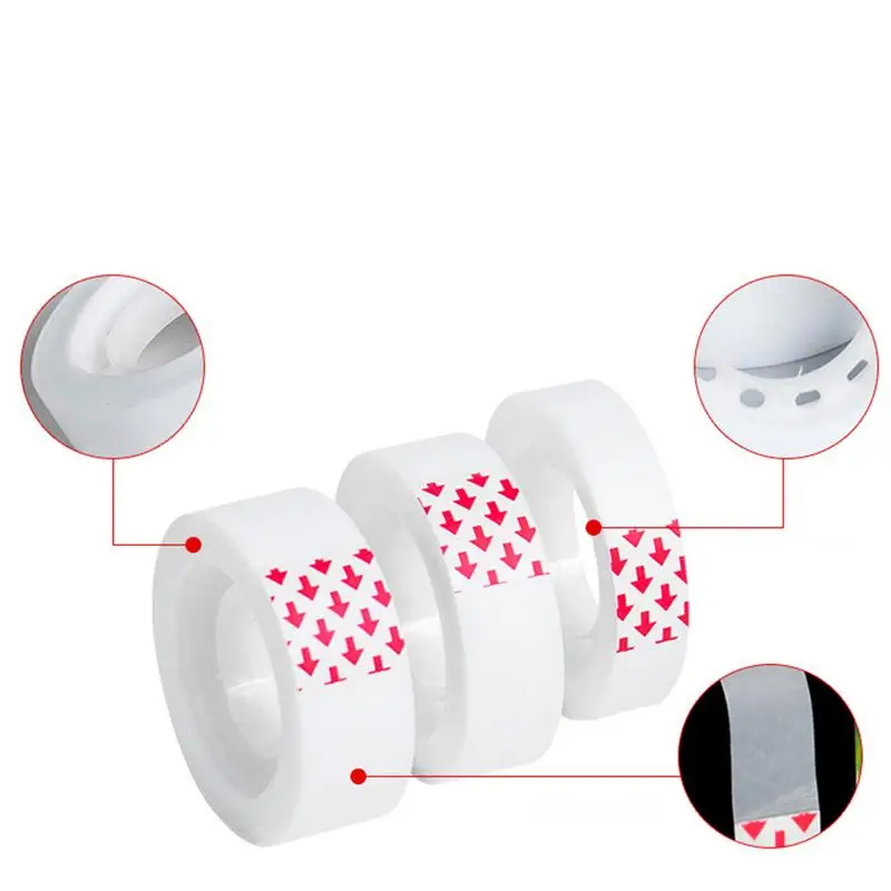 8Roll 1.8mmx25M Transparent Stationery Invisible Tape All-Purpose Clear Glossy Tape For Home School Dispenser Refill Rolls
