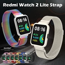 SinHGeY For Redmi Watch 2 Lite Strap Milanese Metal stainless steel Replacement Wristband