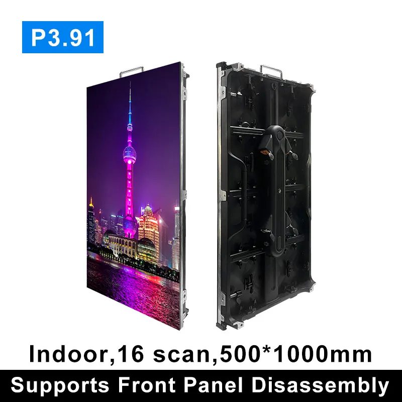 

P3.91 Indoor LED Rental Display Panel 500x1000mm Full Color for Stage Background Traffic Cinema Advertising