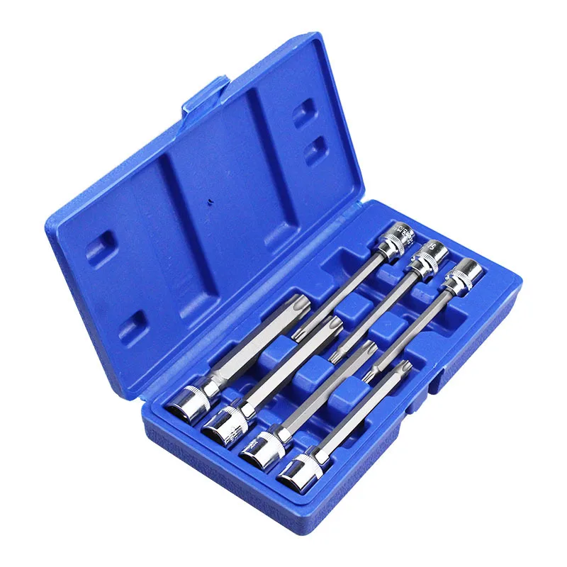 

7pcs/set 3/8 inch Socket Tool Set Drive Extra Long Torx Star Bit Sockets Set T25 T30 T40 T45 T50 T55 T60 Hand Tools