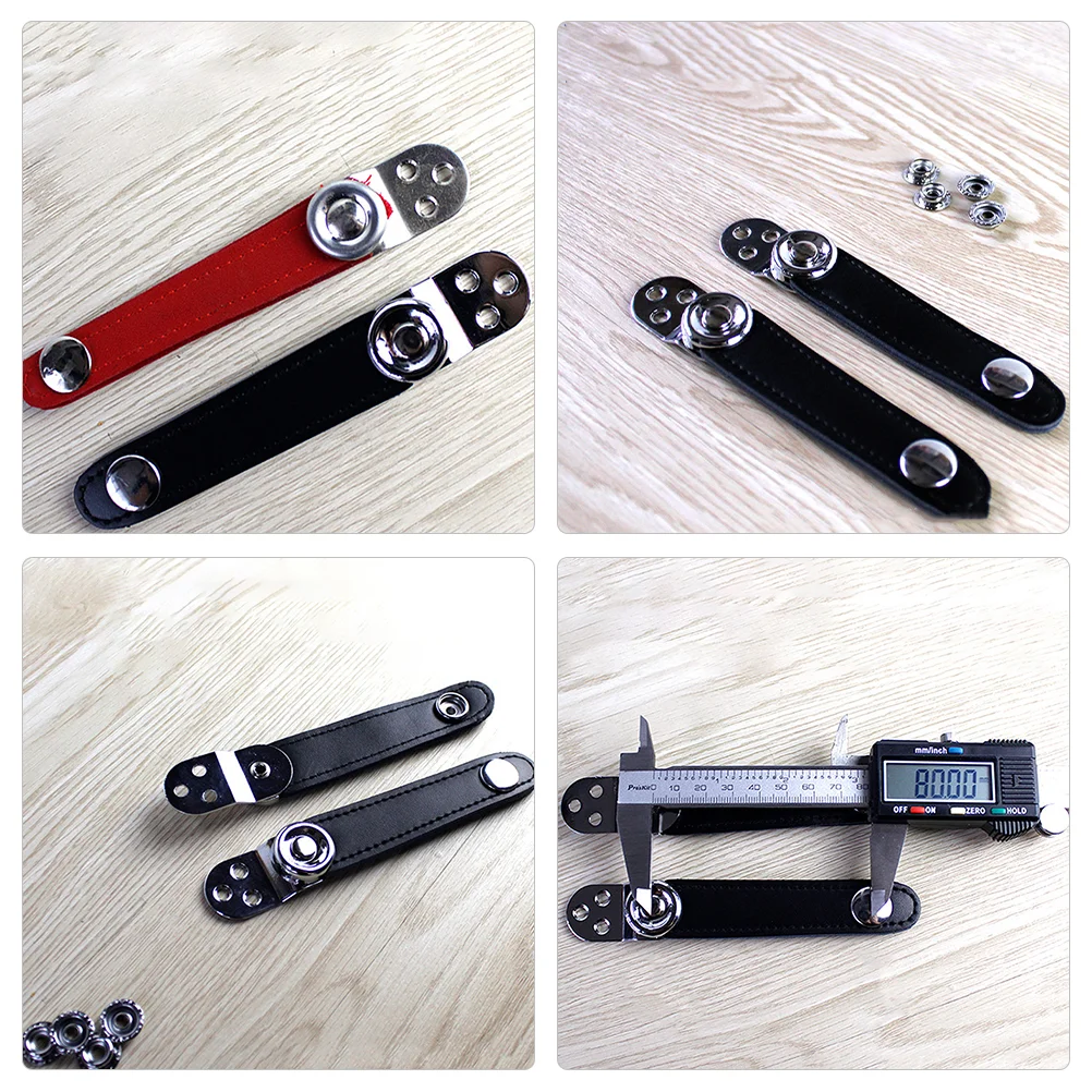 2 Pcs Black Steel Metal Connecting Accordion Strap Extender For Harness With Buckles Accessories Bellows Belt Accordion Bass