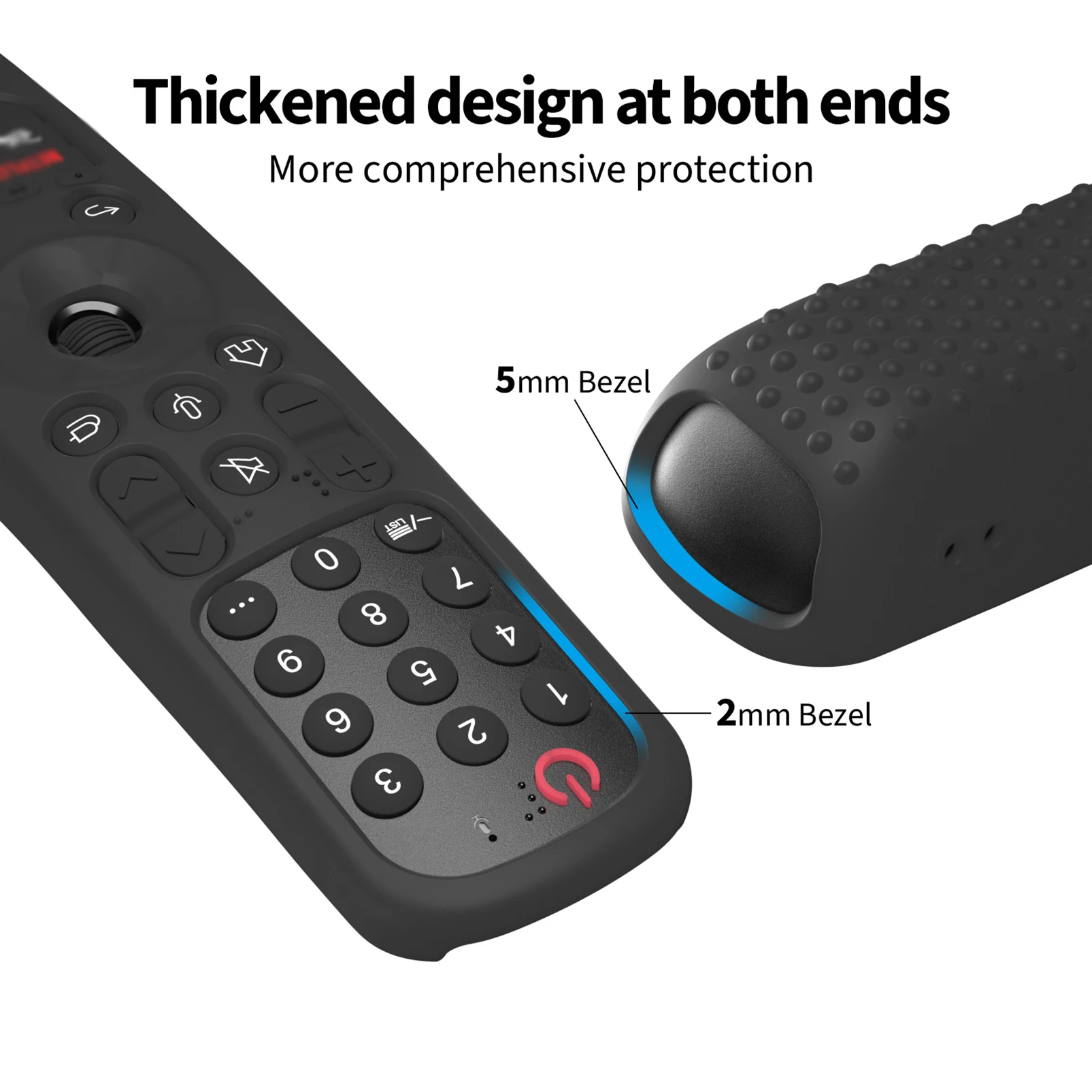 Silicone Protective Cover for Smart TV Remote Protection Case Compatible with Magic Remote Control MR21GA/MR22GA/MR23GA