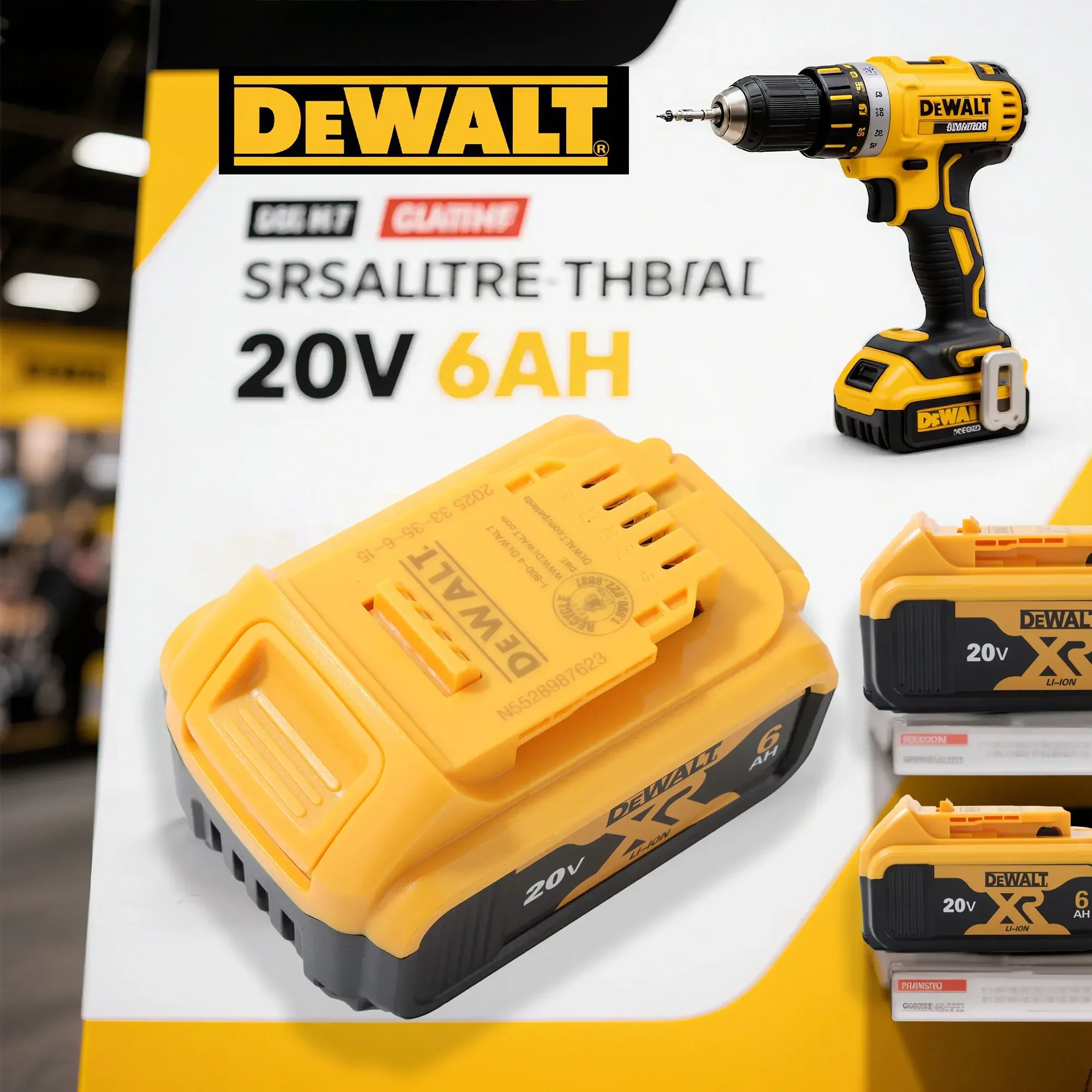 

Genuine DeWALT 20V 5.0Ah High Power Tools Battery 20V 6Ah 60V 9Ah Battery Charger Set XR FlexVolt Li-Ion DCB805,DCB206,DCB609