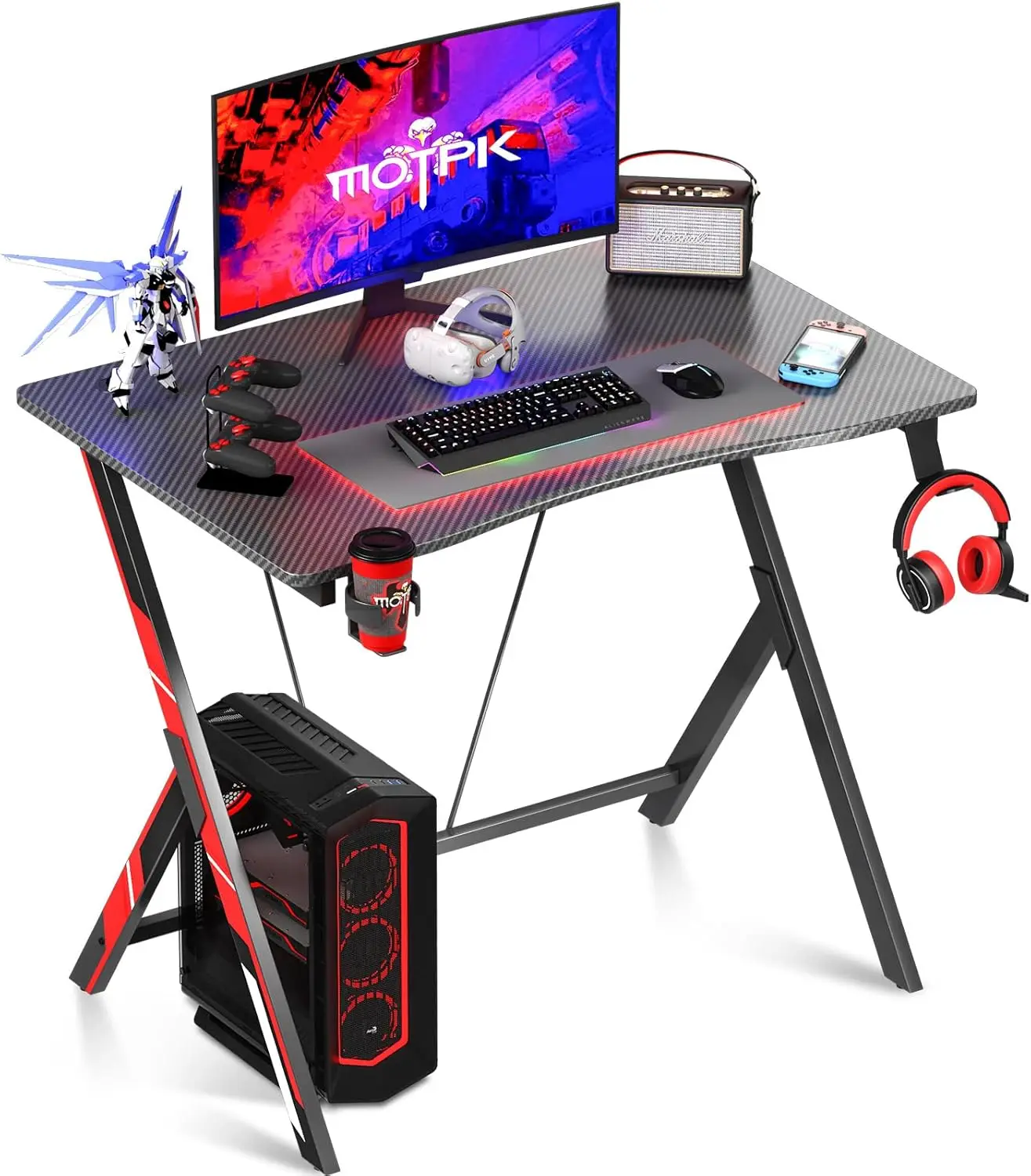 

Gaming Desk 31 inch, Small Gaming Desk for Kids, Gift Idea, PC Computer Desk, Home Office Desk