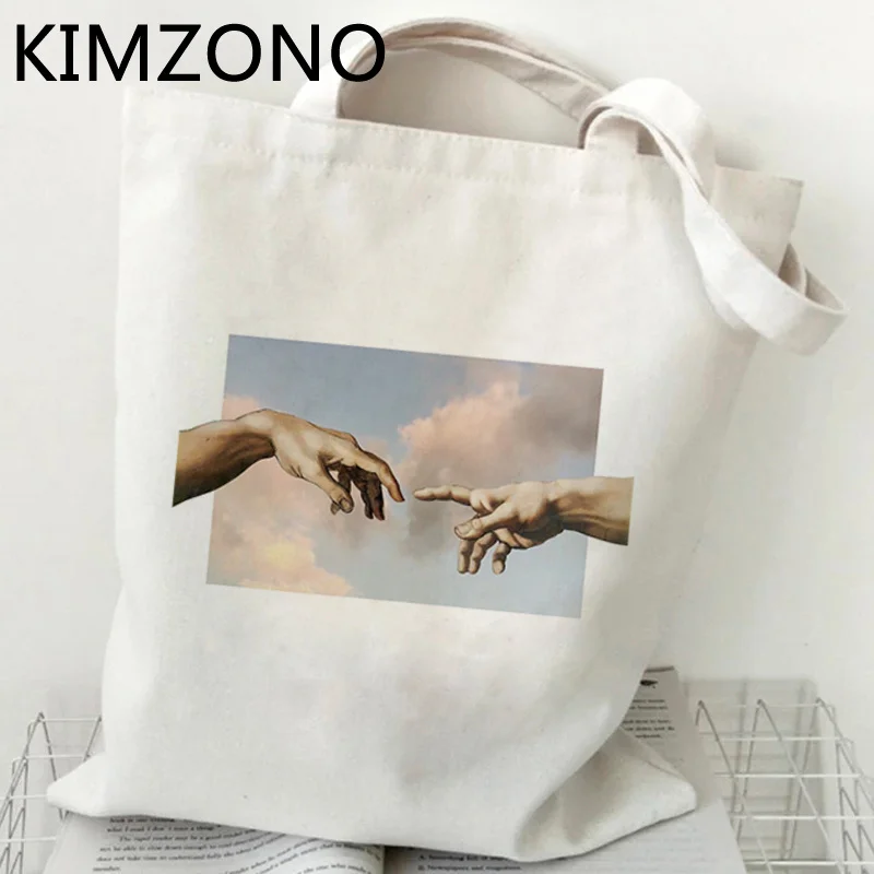 Michelangelo shopping bag tote shopping bolso bolsa grocery shopper bag bolsa compra woven cloth boodschappentas sac tissu