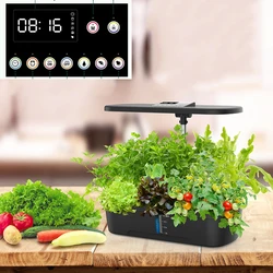 12 furos-kits de sistema hidropônico indoor soilless equipamento de cultivo led planta crescimento lâmpada casa vegetal frutas plantador