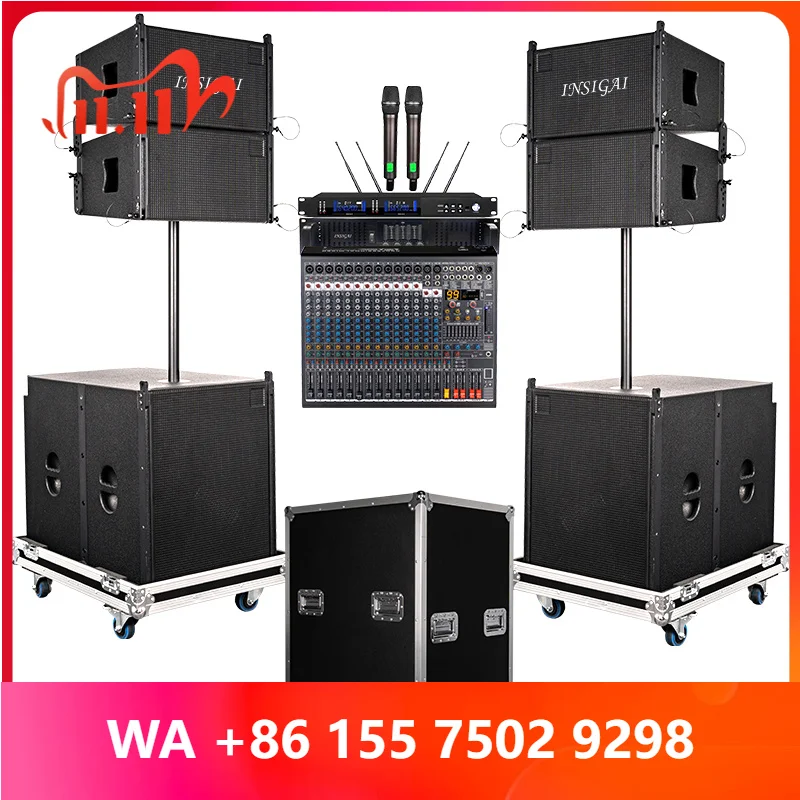 Flight Case ful DSP Computer Tuning Conrt Stage Professional 10 12 18 Inch Sub Woofer Passie Actie Line Array Speakers