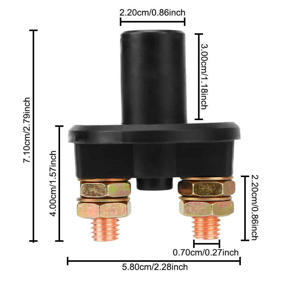 Vehicle Car Modified Isolator Disconnector 12V 24V Red Key Cut Off Battery Main Cut Off Kill Switch Car Power Switch