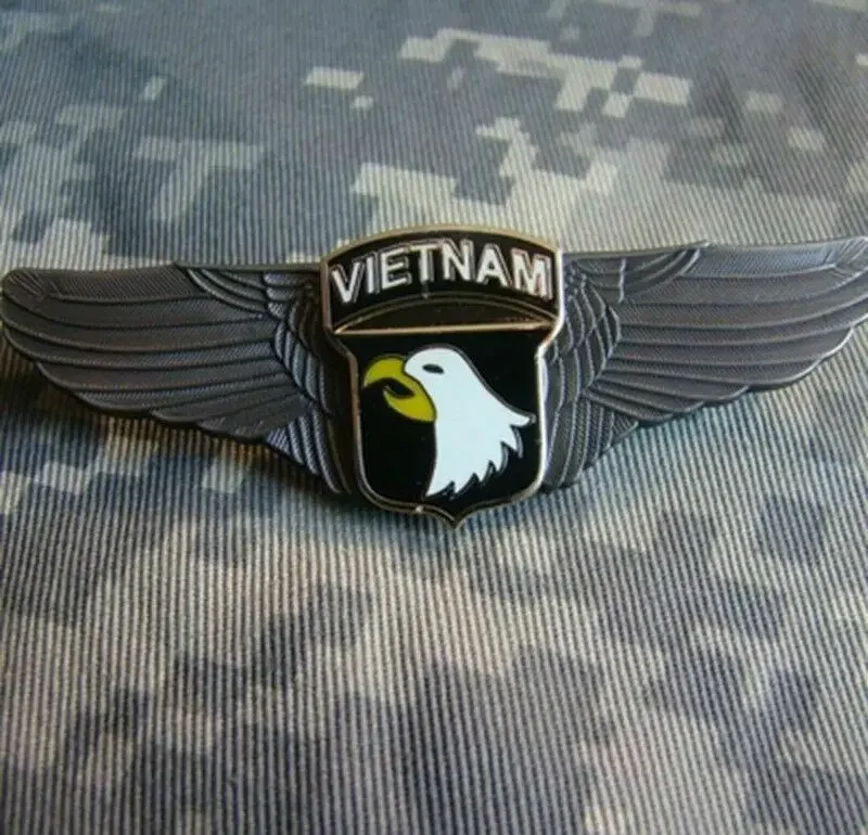 101st Airborne Division Vietnam Us Army Military Pilot Wing Badge Insignia Pin WW2 Military Reenactment