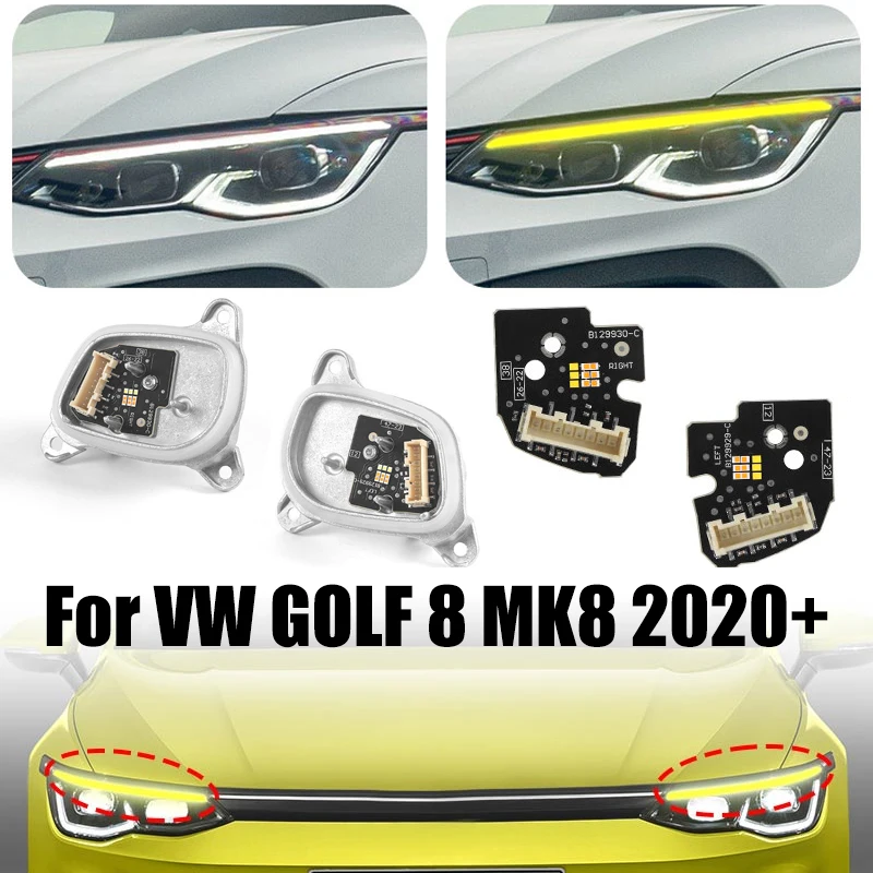 

Модуль LED Angel Eyes 5H0998478C 5H0998478B, дневные ходовые огни DRL, платы для фар, чипы для VW GOLF 8 MK8 2020+, аксессуары