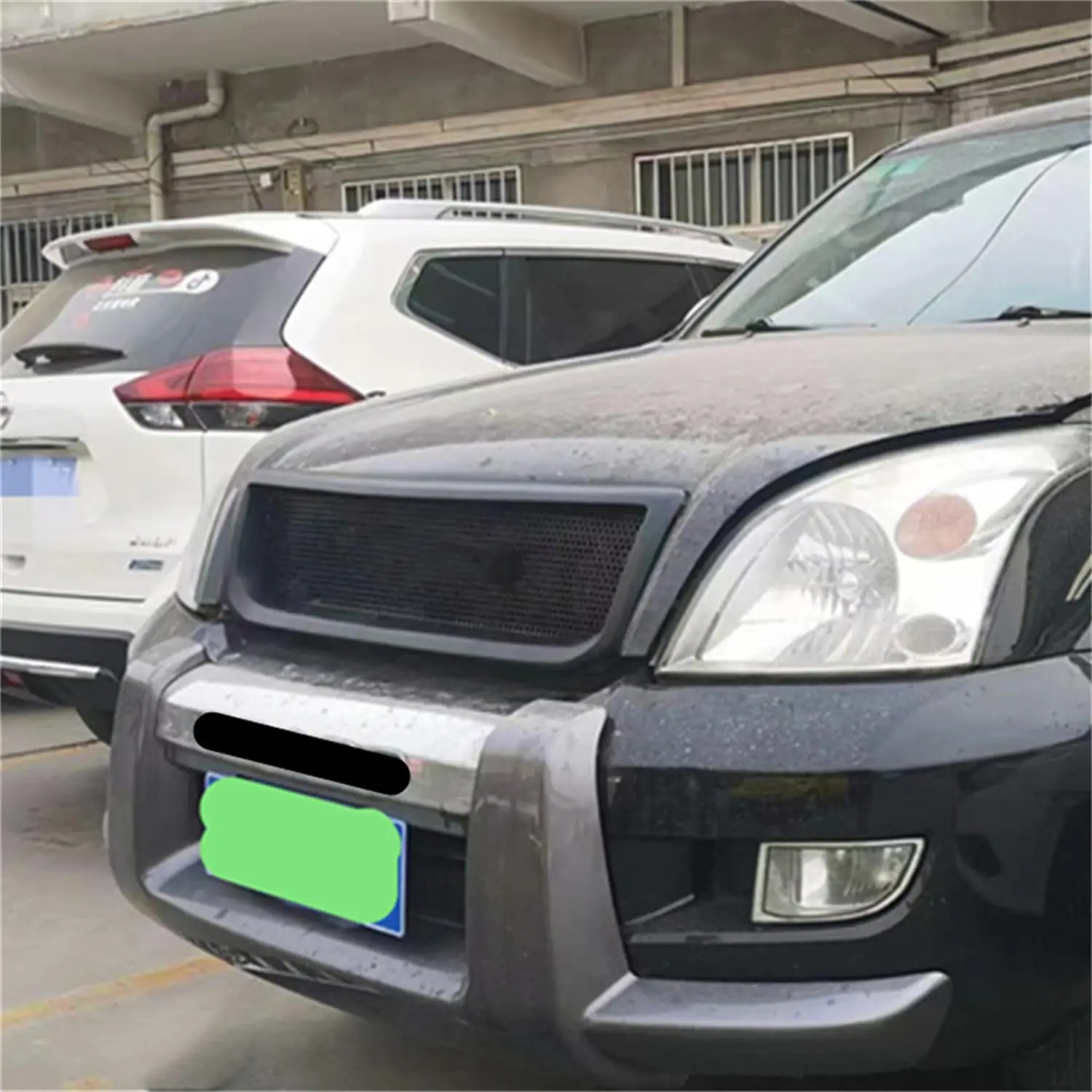 Fit For Toyota Land Cruiser Prado LC120 FJ120 2003-2009 Year Racing Grille Front Grill Body Kit Accessories Matte Black