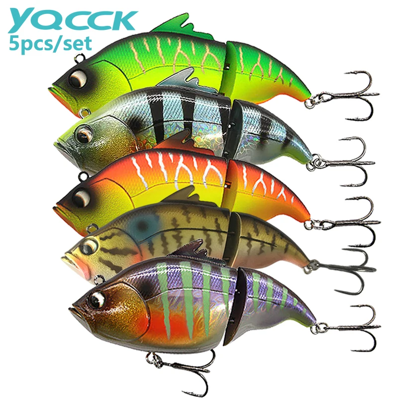 

YQCCK 5pcs/Set 115mm 44g Lipless Baits Floating Sinking Swimming Vibration Artificial Bass Wobblers VIB Fishing Tackle Lure