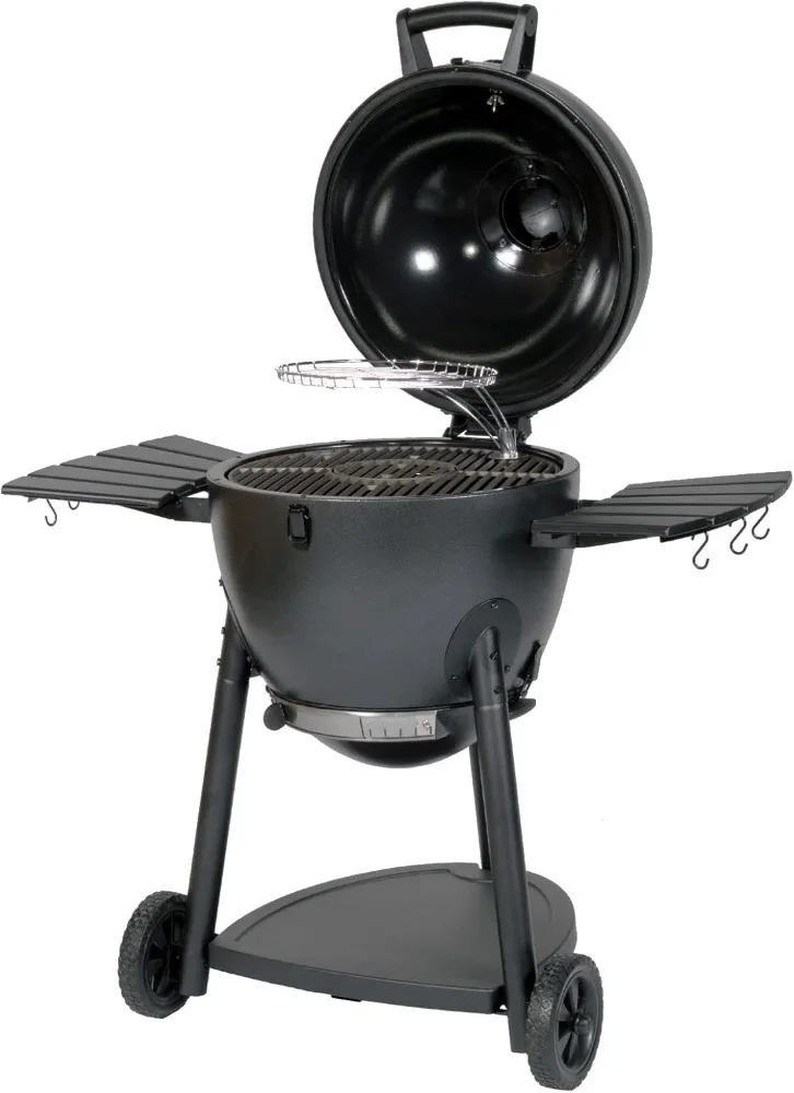 Char-Griller® AKORN® Kamado Charcoal Grill and Smoker with Cast Iron Grates, Warming Rack and Locking Lid with 445 Cooking