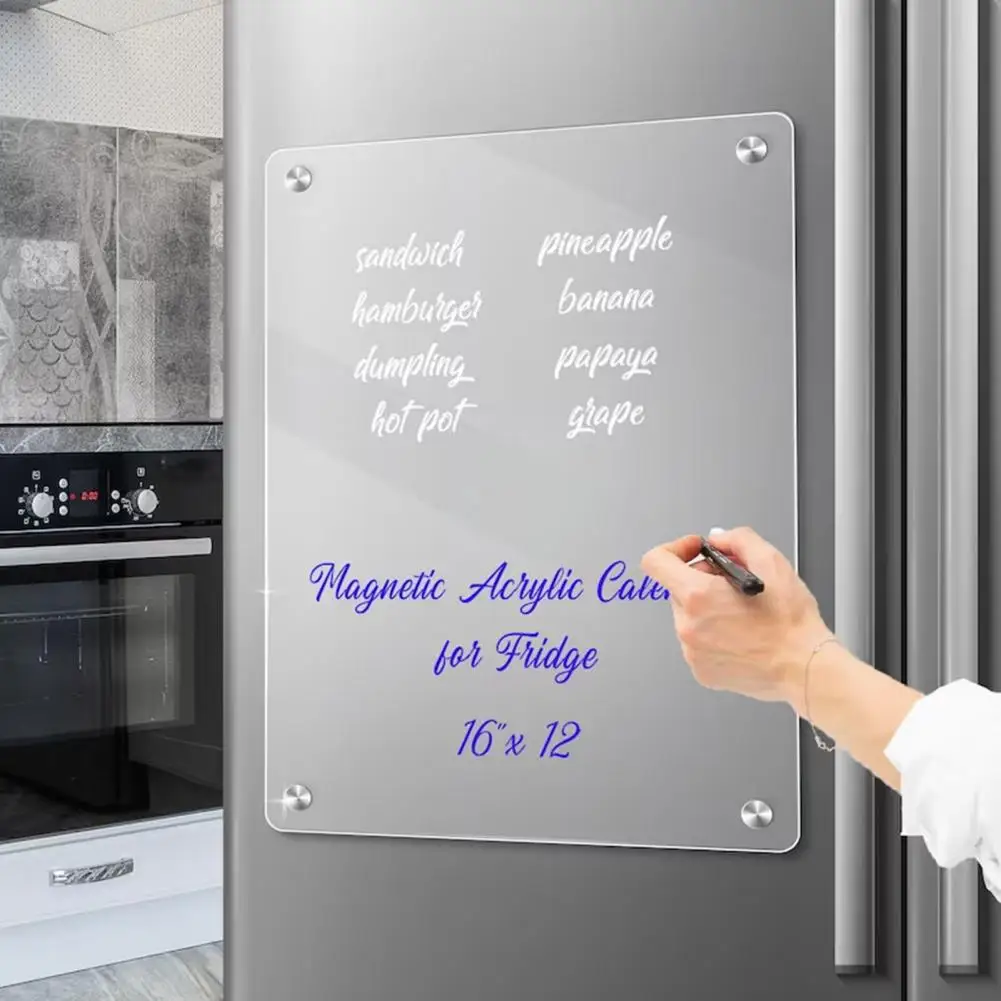Акриловая доска для объявлений, акриловая доска для записей, акриловая магнитная доска для объявлений, ЕЖЕНЕДЕЛЬНЫЙ КАЛЕНДАРЬ, набор с искусственными ручками для холодильника