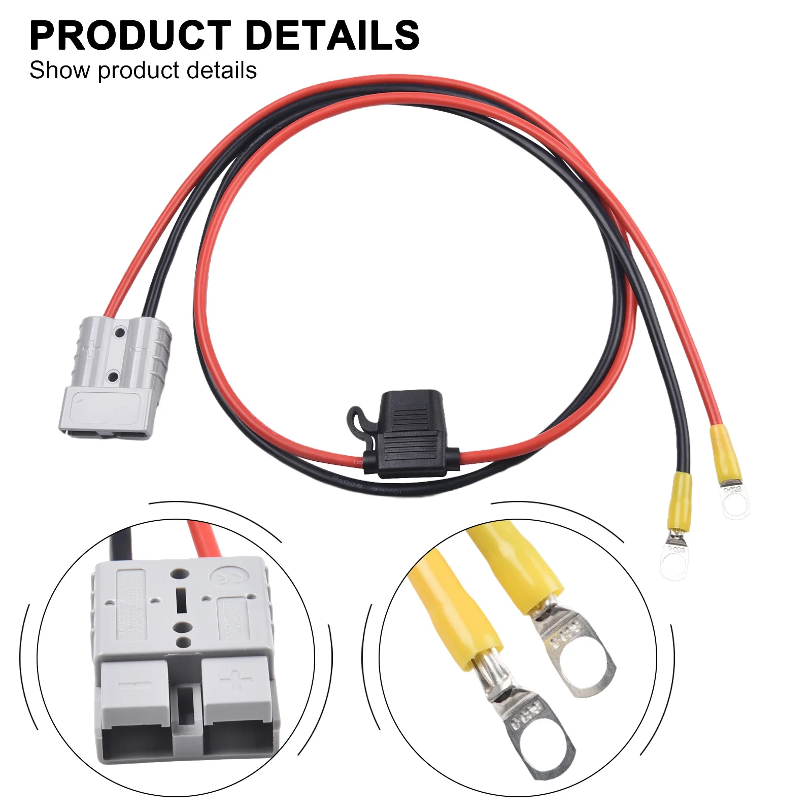 1pc 50A Wiring Kits Battery Cable Quick Connect Wire 12V 1m/6m For Anderson Types Plug Battery Cables Connections 600V 8AWG Kits