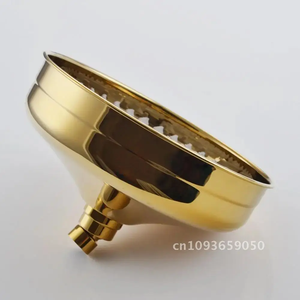 Luxury Gold Color Rainfall Shower Head inch Shower 8 Brass Bathroom Head Round