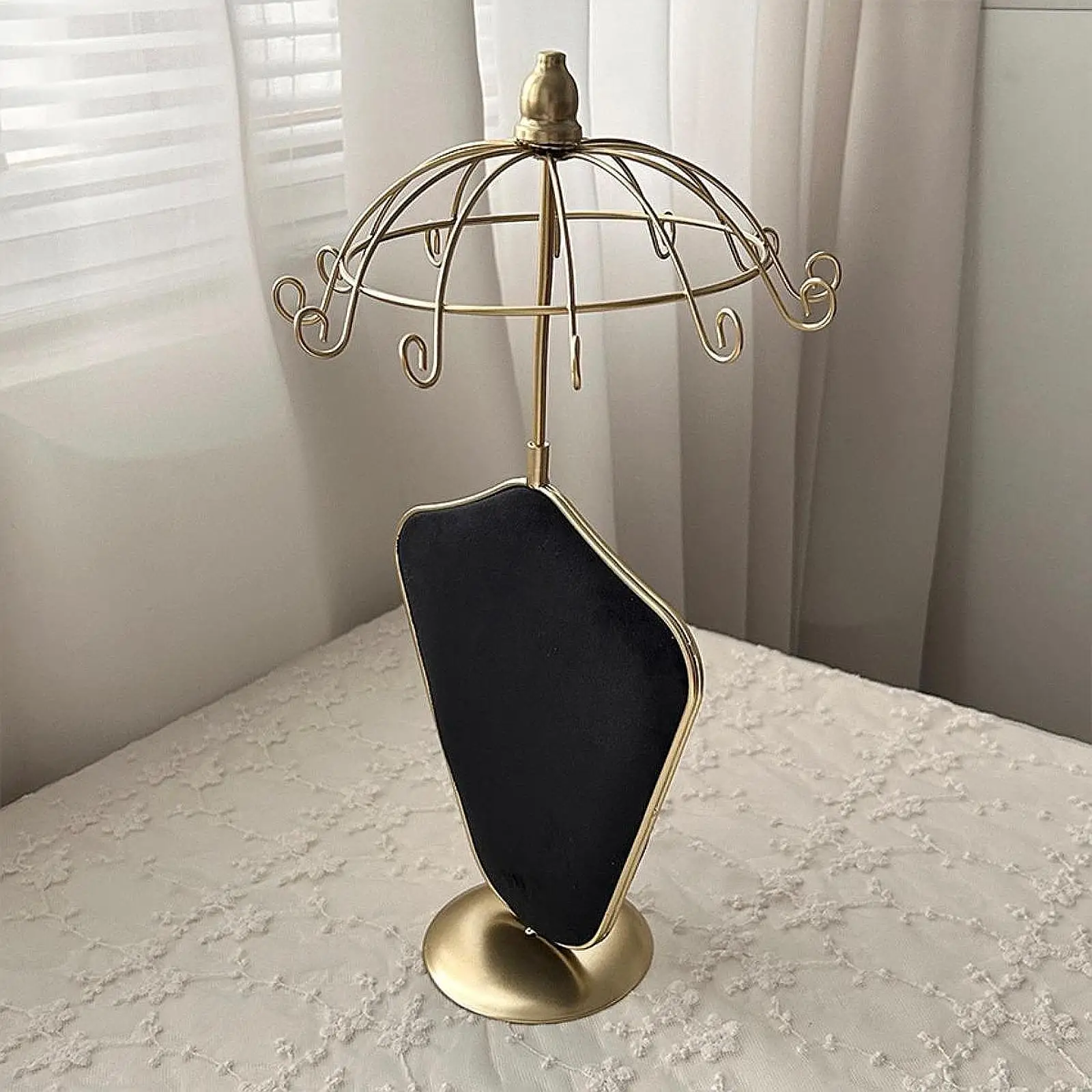 

Органайзер для ювелирных изделий, подставка из бархатной ткани, прочный держатель для ожерелья, подставка для хранения колец, браслетов, сережек