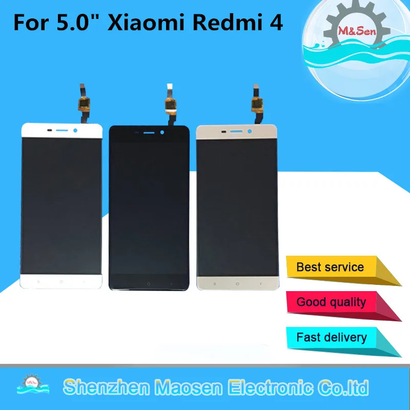 5.0 Original  For Xiaomi Redmi 4 (2GB RAM 16GB ROM) LCD Screen Display+Touch Panel Digitizer For Redmi 4 LCD Frame