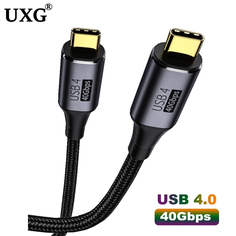 USB-C Type-C USB4 90 Degree Angled Cable 40Gbps with 100W Charging UHD 8K 5K 4K@60Hz USB 4.0 Compatible Thunderbolt 4 & 3
