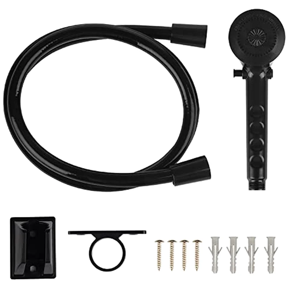 RV Shower Head with Hose for Outdoor Use on For Trailers Motorhomes Rain Function Mixed Water Outlet Hanging Setup