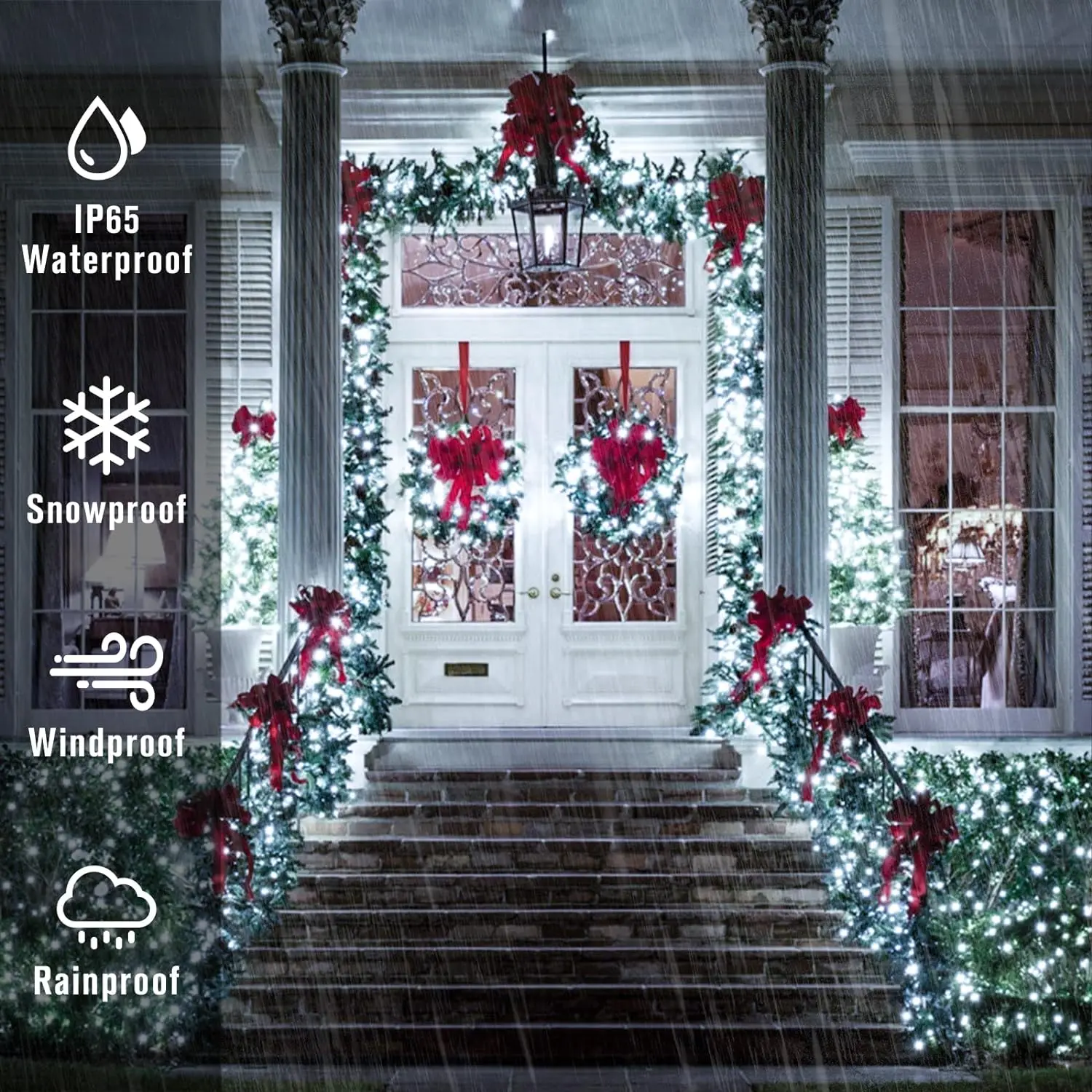 LED Solar Light String Courtyard Garden Outdoor Waterproof Homestay Christmas Colored Lights 8-function Camping Atmosphere Light