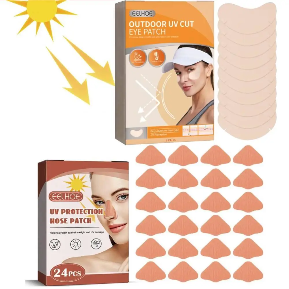 4type Outdoor UV Cut Eye Patch Nose Sunscreen Nose Patch Sunscreen Mask Soothing Sunscreen Face Protector Anti Sun For Skin Care