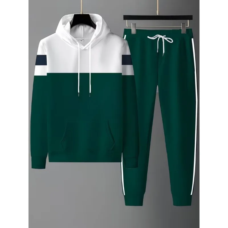 2026Casual Women 2 Piece Tracksuit Hoodie Top Drawstring Waist Sweatpants Street Lounge Wear Jogging Daily Vacation Sport Outfit