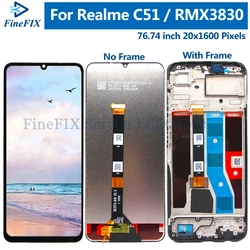 For Oppo Realme C51 LCD Display Touch Screen Digitizer Assembly Replacement For Realme C51 LCDRMX3830 Display