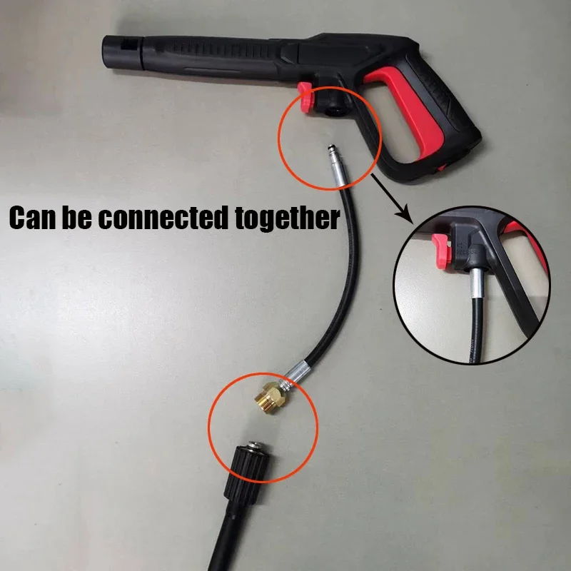 Manguera de pistola de lavadora de alta presión, tubo de extensión de lavado, conector rápido, accesorio convertidor para Karcher K Lavor AR Daewoo Black & Decker