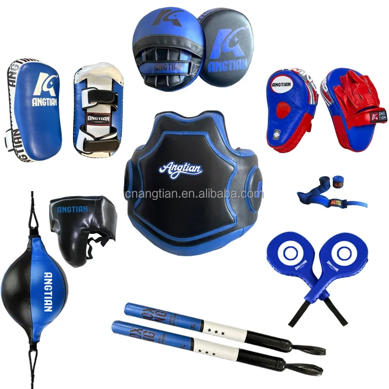 HEBEI ANGTIAN FACTORY boxing protector training equipment/ mma muay thai pads/ boxing head guard