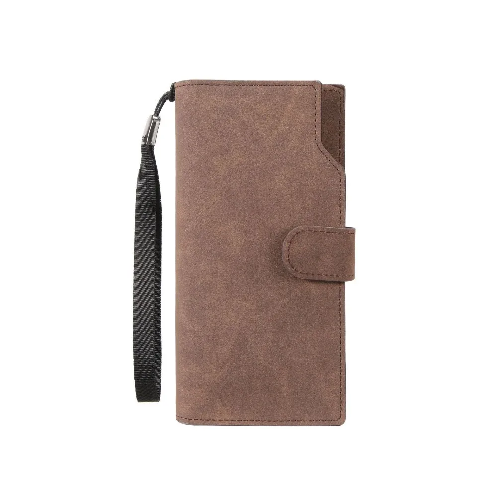 

Luxury PU Men Long Wallet Large Capacity Coin Purse Business Wallet Hasp Handbag Card Holder Daily