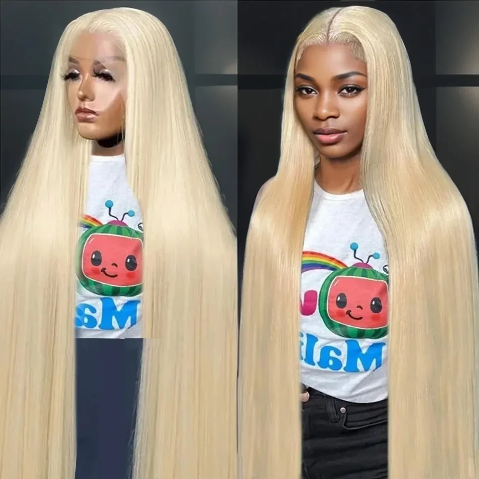 30 36 inch lace front wig 613 lace frontal blonde brazilian human hair wig sale straight full frontal 13x4 13x6 hd lace wigs