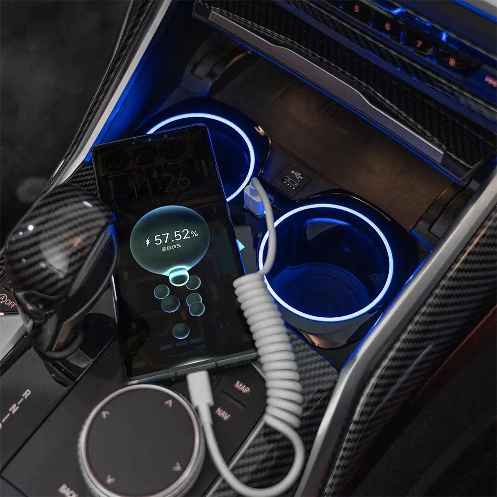 For BMW 3/4/5/6 Series M3 M4 X3 X4 I3 I5 IX3 Charging Dock USB+Type-C Competition Accessories G30/G31/GG38/G32 Atmosphere Light