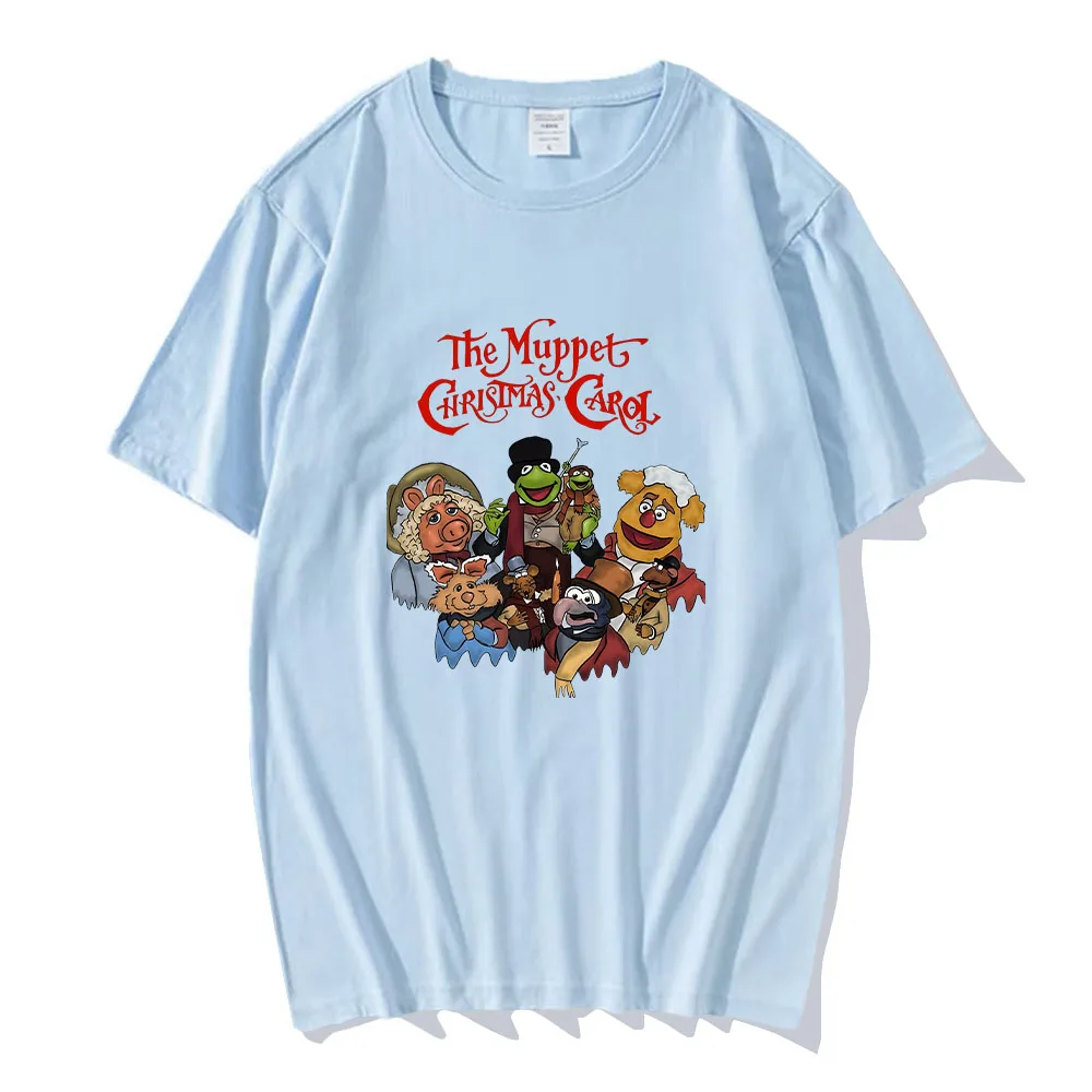 Muppet Christmas Carol T-shirts Cartoon Print Cute Tee-shirt top Short Sleeve Pure Cotton Tshirts Camisetas Women/Men Tees Top