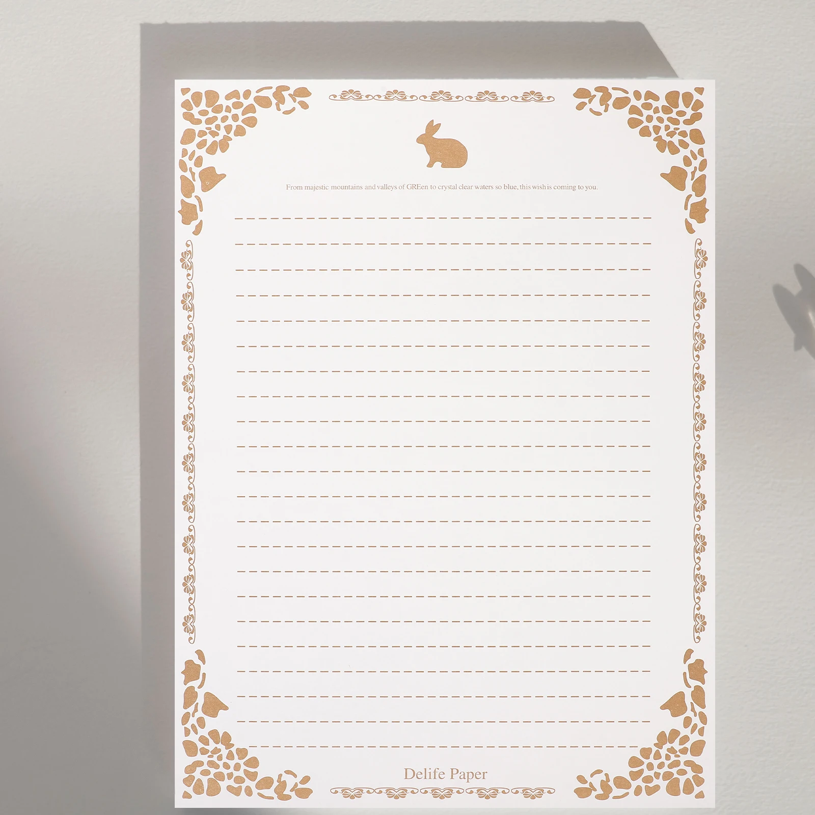 

50 Sheets A4 Retro Literary Lined Paper 29 7x21cm Warm Colors Vintage Patterns Stationery Writing Supplies Greeting Cards Letter
